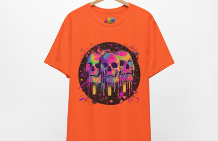 Triple Neon Skull Popsicle Splatter Tee