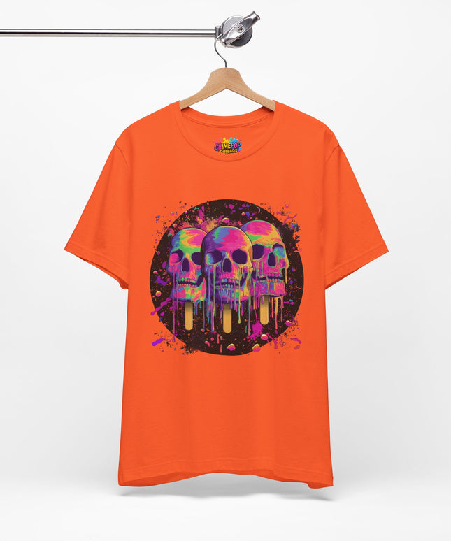 Triple Neon Skull Popsicle Splatter Tee