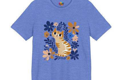 Orange Cat Floral Tee