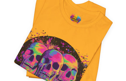 Triple Neon Skull Popsicle Splatter Tee