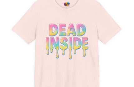 Dead Inside Rainbow Pastel Drip Tee