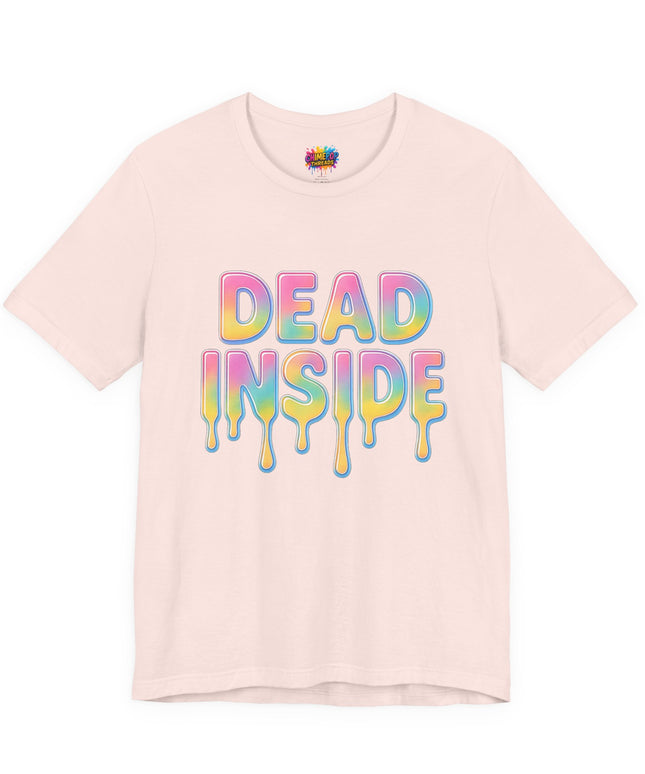Dead Inside Rainbow Pastel Drip Tee