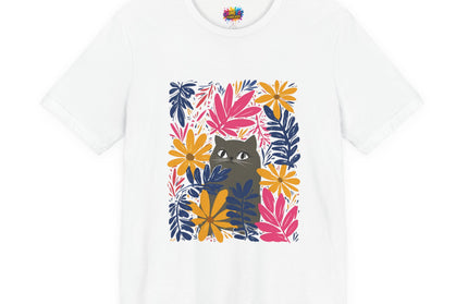Gray Cat Floral Tee