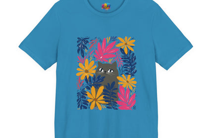 Gray Cat Floral Tee