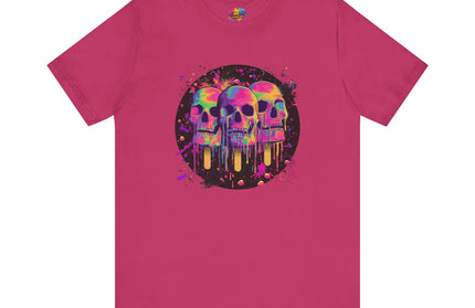 Triple Neon Skull Popsicle Splatter Tee