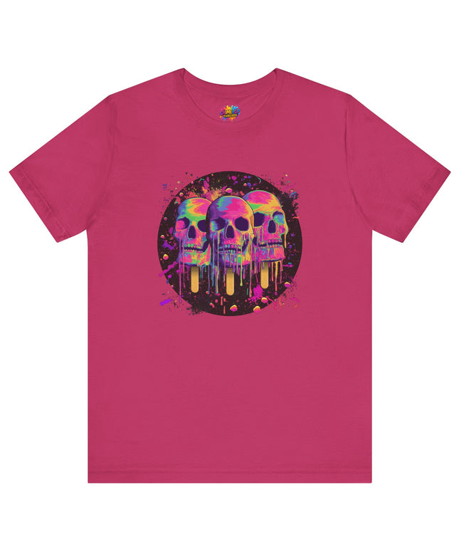Triple Neon Skull Popsicle Splatter Tee