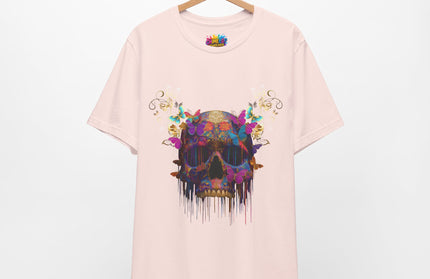 Ornate Skull Golden Butterfly Gothic Luxe Tee