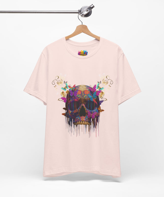 Ornate Skull Golden Butterfly Gothic Luxe Tee