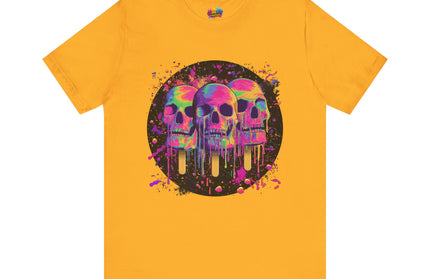 Triple Neon Skull Popsicle Splatter Tee