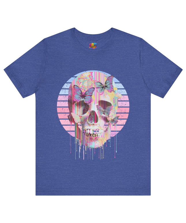 Pastel Skull Butterfly Drip Vaporwave Gothic Tee