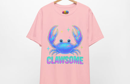 CLAWSOME Neon Crab Tee - Ocean Lover T-Shirt