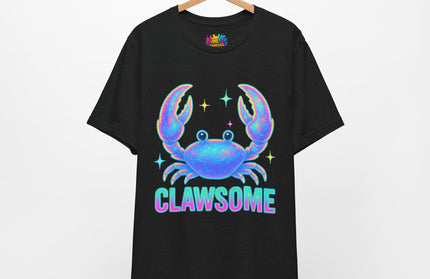 CLAWSOME Neon Crab Tee - Ocean Lover T-Shirt