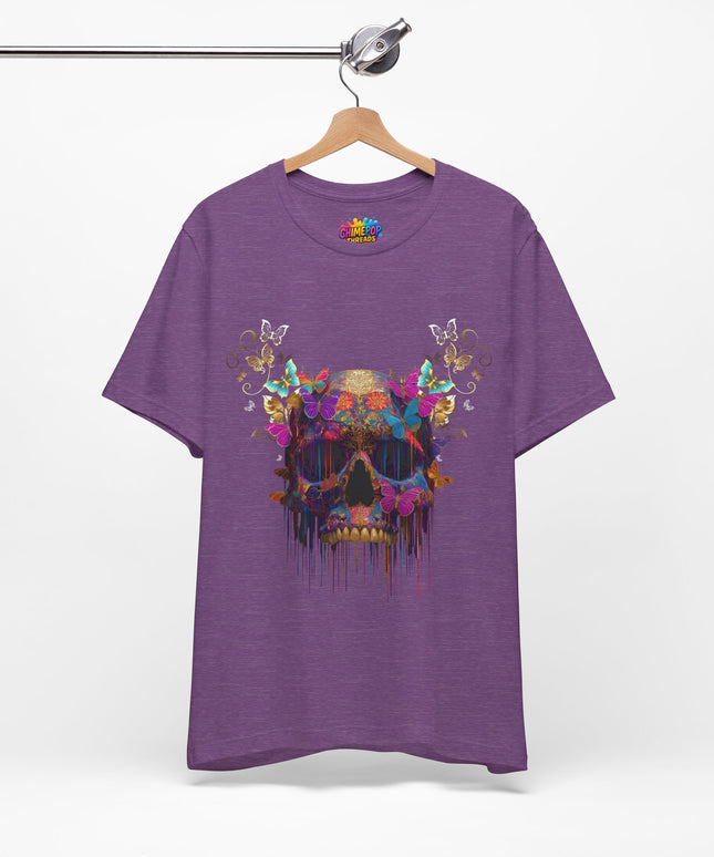 Ornate Skull Golden Butterfly Gothic Luxe Tee