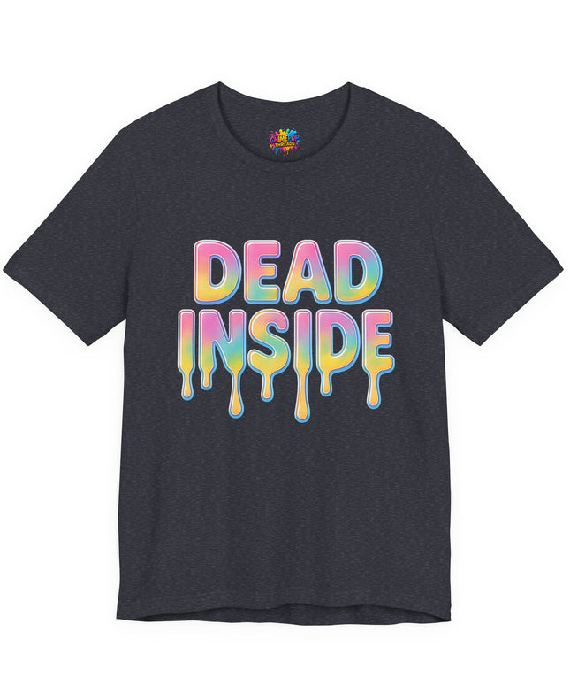 Dead Inside Rainbow Pastel Drip Tee