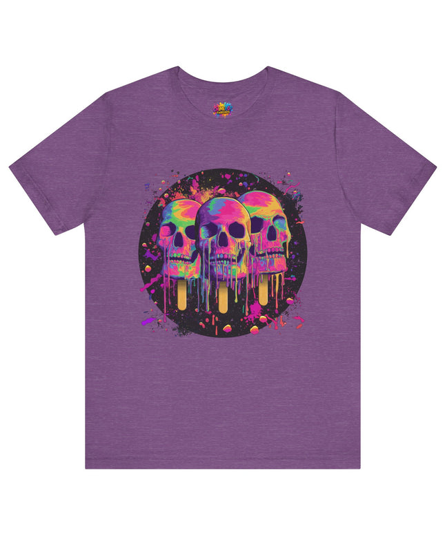 Triple Neon Skull Popsicle Splatter Tee