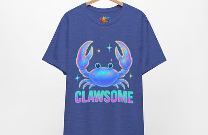 CLAWSOME Neon Crab Tee - Ocean Lover T-Shirt