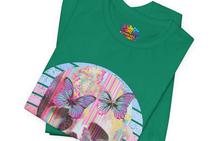 Pastel Skull Butterfly Drip Vaporwave Gothic Tee