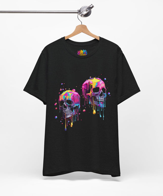 Neon Skull Drip Psychedelic Space Tee