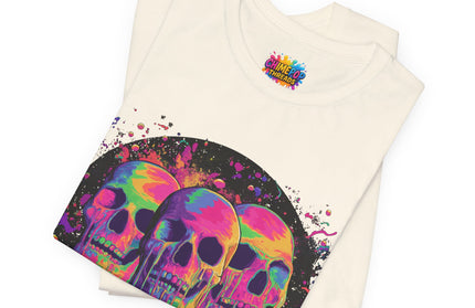 Triple Neon Skull Popsicle Splatter Tee