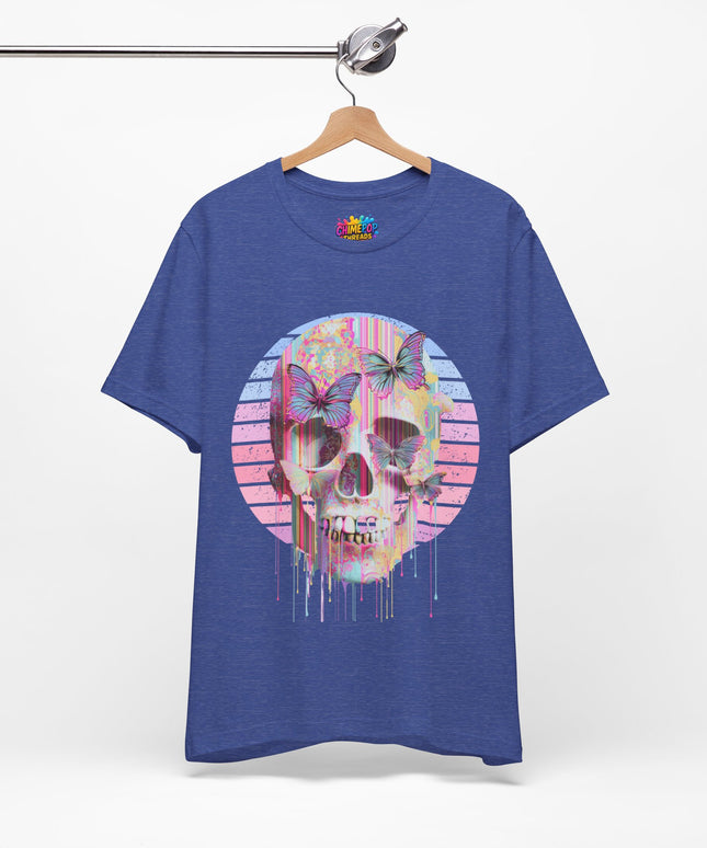 Pastel Skull Butterfly Drip Vaporwave Gothic Tee