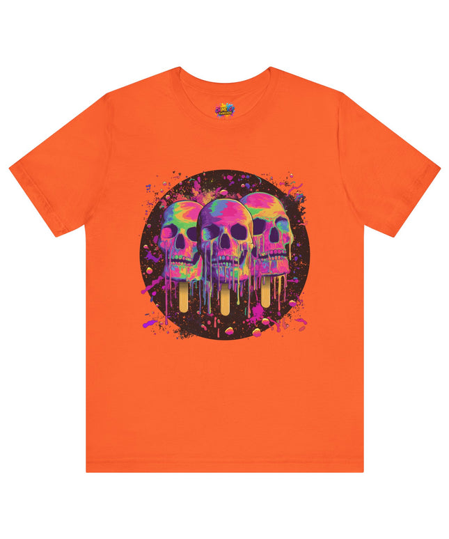 Triple Neon Skull Popsicle Splatter Tee