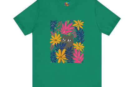 Gray Cat Floral Tee
