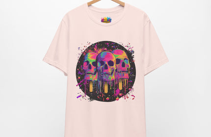 Triple Neon Skull Popsicle Splatter Tee