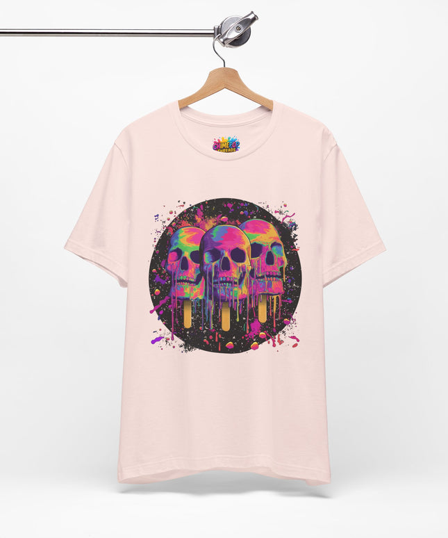 Triple Neon Skull Popsicle Splatter Tee