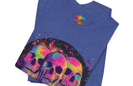 Triple Neon Skull Popsicle Splatter Tee