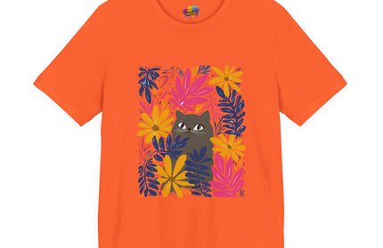 Gray Cat Floral Tee