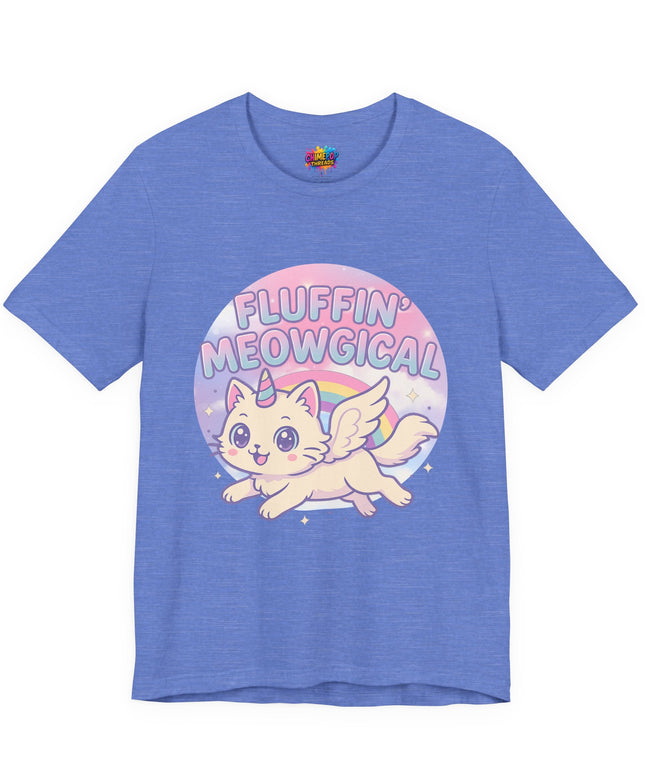 Fluffin Meowgical Goth Princess Cat Unicorn Rainbow Pastel T-Shirt