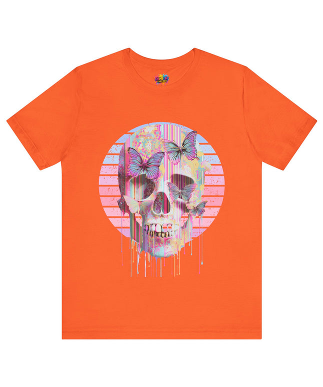 Pastel Skull Butterfly Drip Vaporwave Gothic Tee