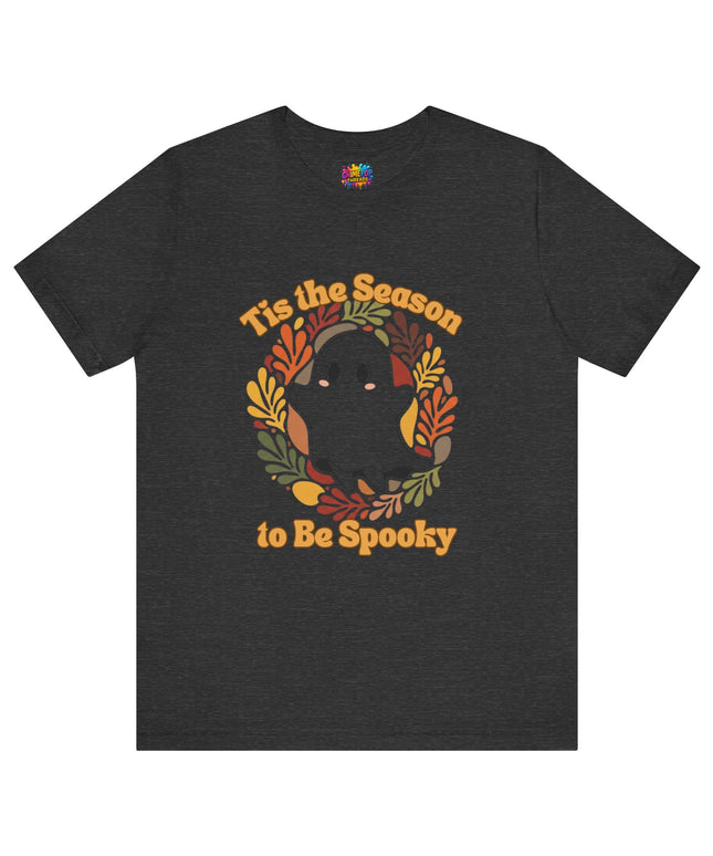 Tis The Season Spooky Black Ghost Tee