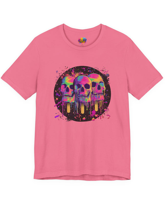 Triple Neon Skull Popsicle Splatter Tee