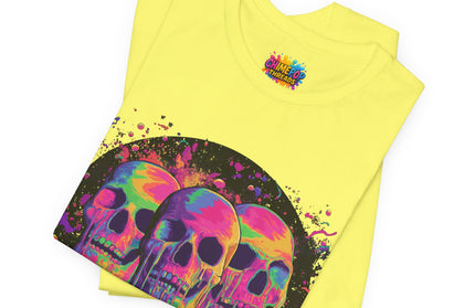 Triple Neon Skull Popsicle Splatter Tee