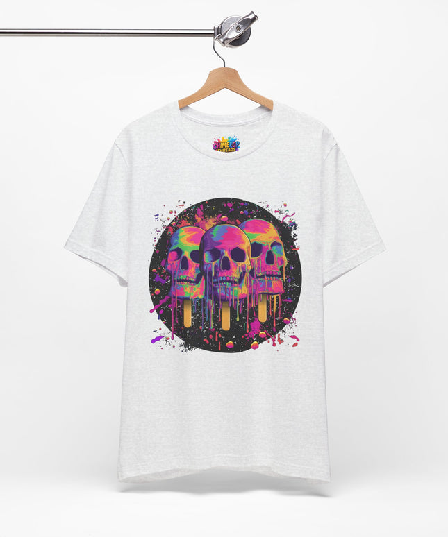 Triple Neon Skull Popsicle Splatter Tee