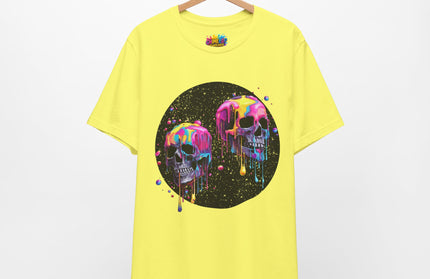 Neon Skull Drip Psychedelic Space Tee