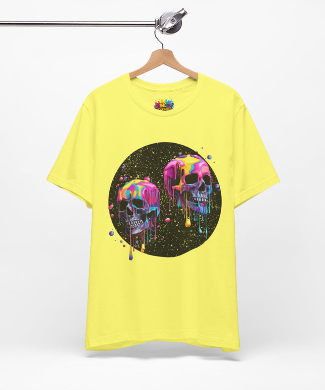 Neon Skull Drip Psychedelic Space Tee