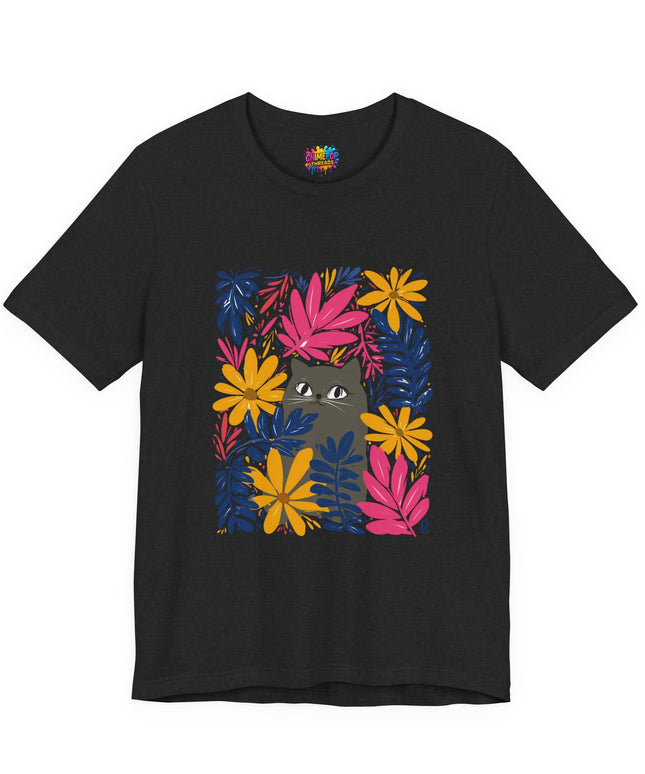 Gray Cat Floral Tee