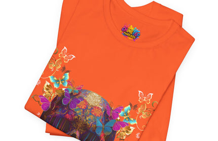Ornate Skull Golden Butterfly Gothic Luxe Tee