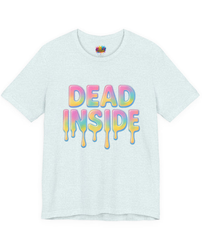 Dead Inside Rainbow Pastel Drip Tee
