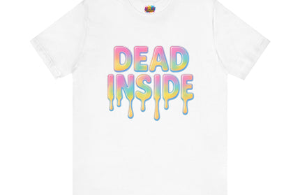 Dead Inside Rainbow Pastel Drip Tee