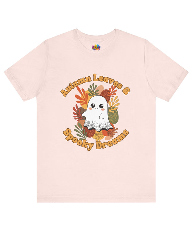 Autumn Leaves Spooky Dreams Ghost Tee