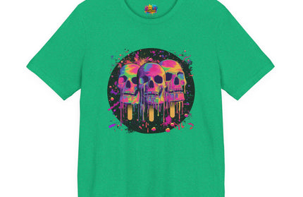 Triple Neon Skull Popsicle Splatter Tee