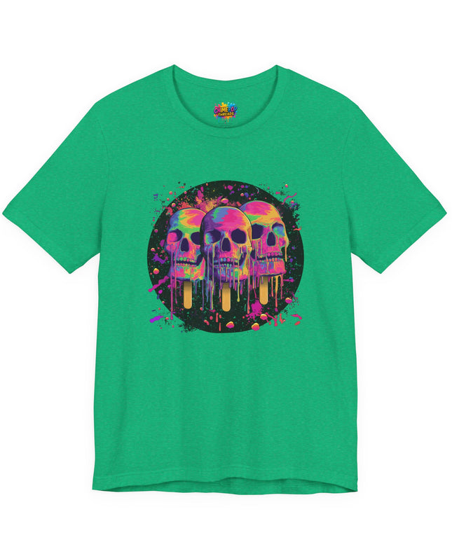 Triple Neon Skull Popsicle Splatter Tee