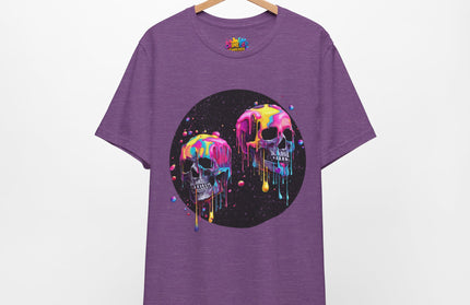 Neon Skull Drip Psychedelic Space Tee
