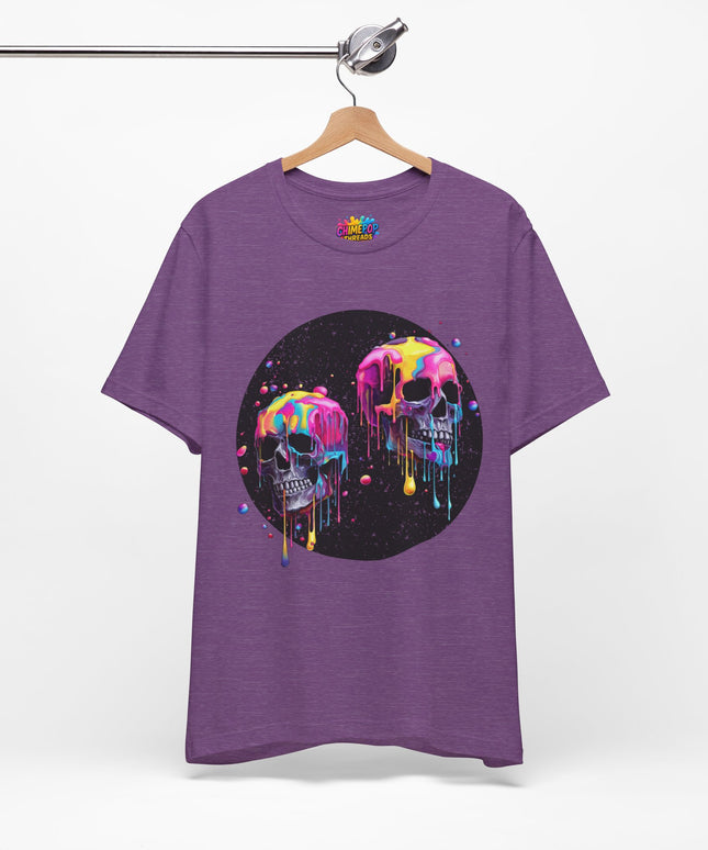 Neon Skull Drip Psychedelic Space Tee