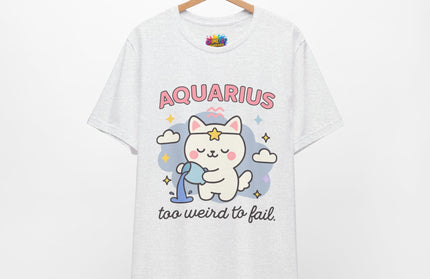 AQUARIUS ZODIAC – TOO WEIRD TO FAIL CAT TEE