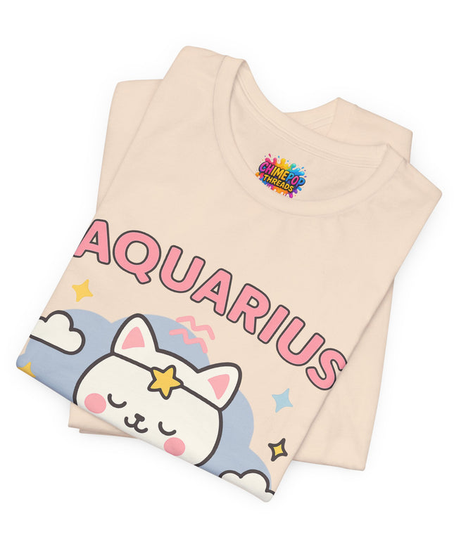 AQUARIUS ZODIAC – TOO WEIRD TO FAIL CAT TEE