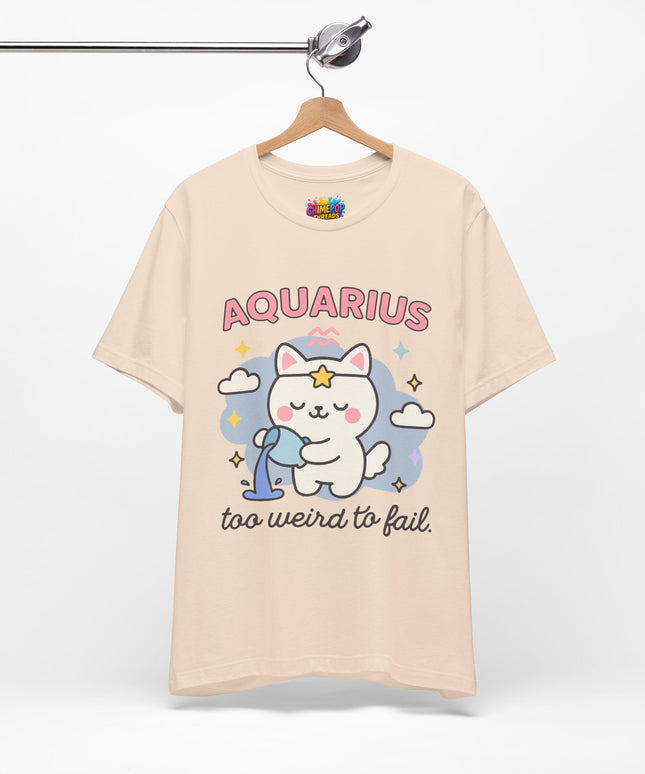 AQUARIUS ZODIAC – TOO WEIRD TO FAIL CAT TEE